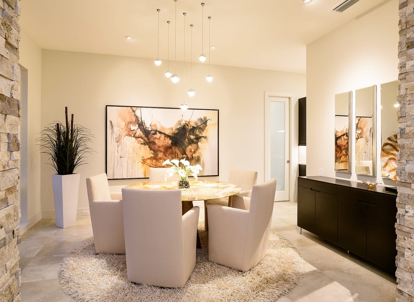 Dining area of a luxury property