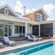 Poolside area of a large property