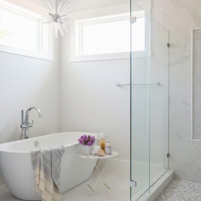 Luxury Bathroom With A Stylish Bathtub